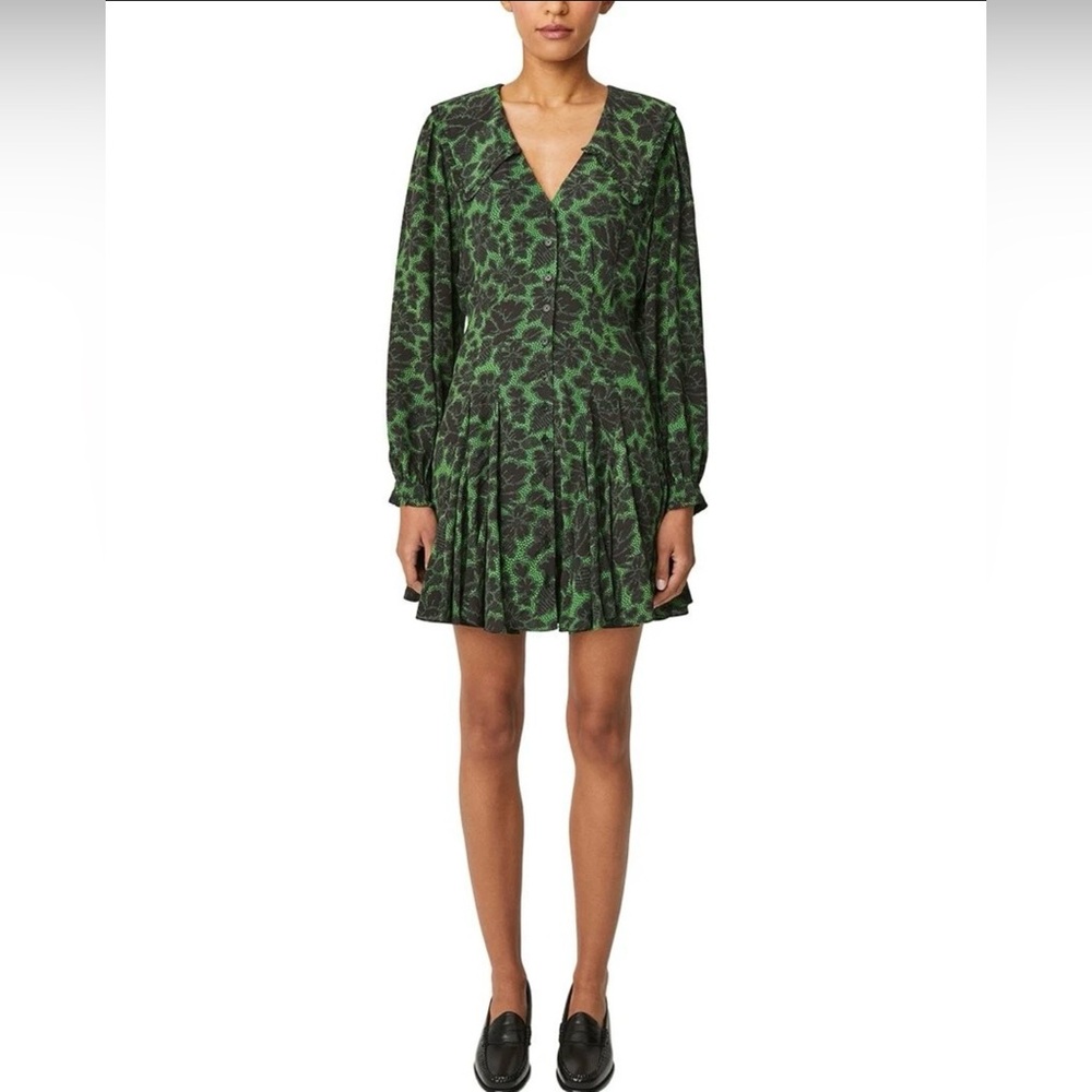 NWT RHODE Wendy Emerald Savoy Lace Mini Dress 4 Designer